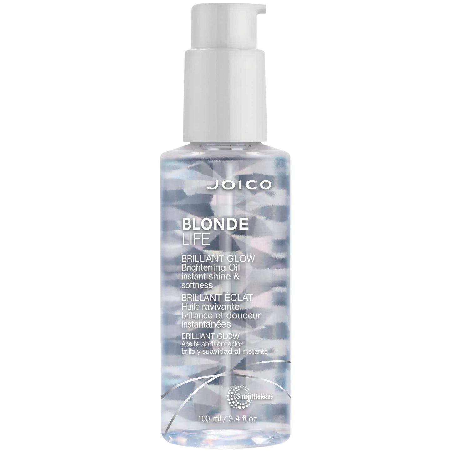 Joico Blonde Life Brilliant Glow Brightening Oil | For Blonde Hair | Tame Frizz | Boost Shine & Brilliance | Add Softness & Smoothness | With Monoi & Tamanu Oil | 3.4 Fl Oz