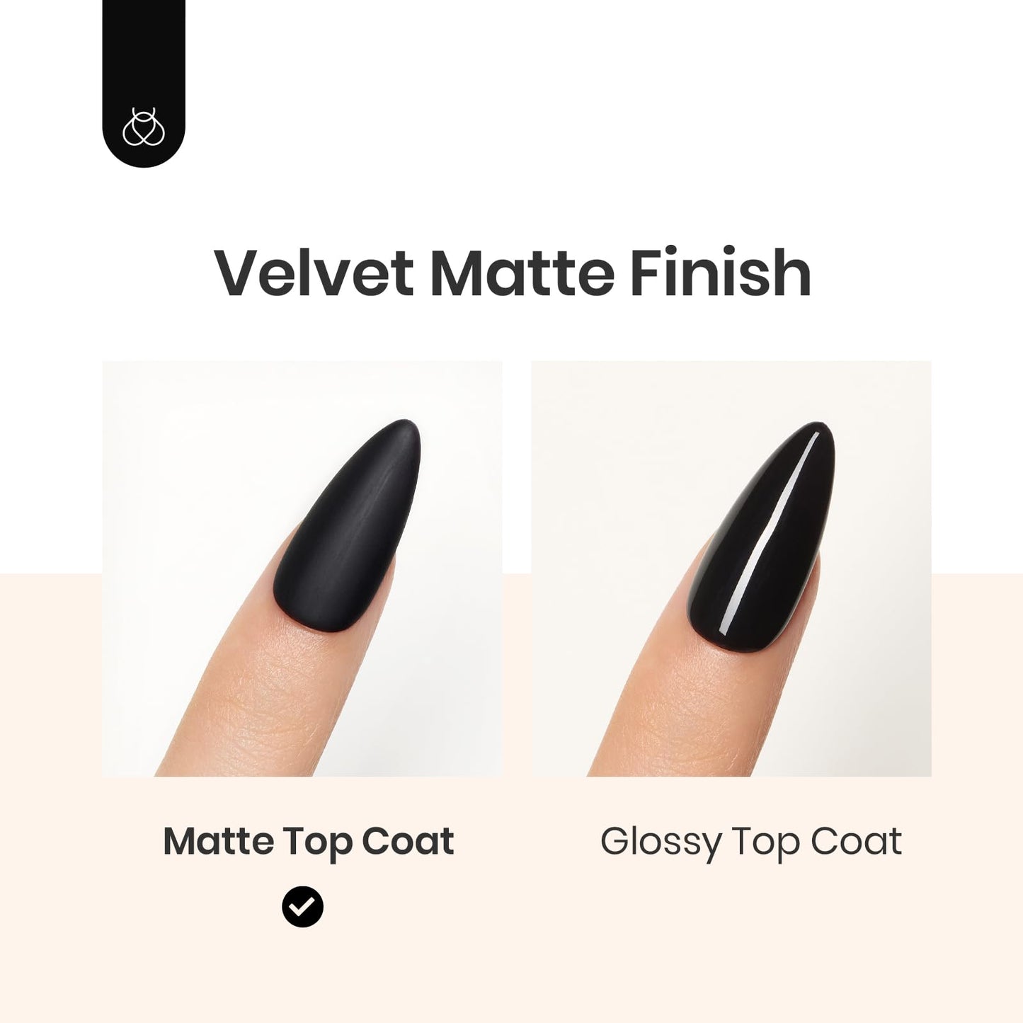 15ML No Wipe Matte Top Coat with 2 Pcs 15ml No Wipe Gel Top Coat and Base Coat Set - Shine Finish and Long Lasting, Soak Off LED Nail Lamp