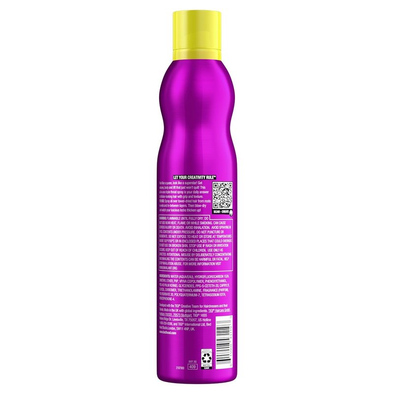 TIGI Bed Head Volumizing Hair Spray - Thickening & Texturizing for Fine Hair | 10.5 oz
