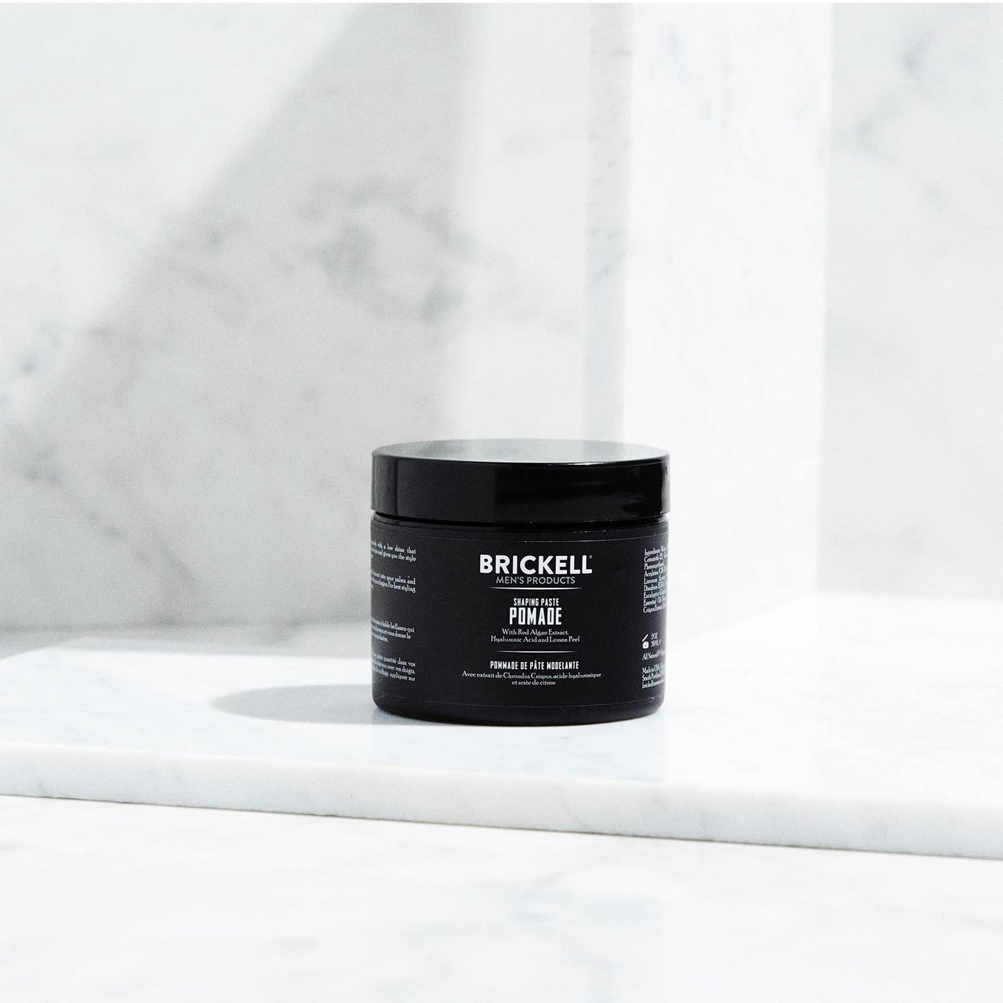 Brickell Men's Products Shaping Paste Pomade For Men, Texturizing Wax Pomade, With Hyaluronic Acid, Peppermint Essential Oil, and Rosemary, 2 Ounce, Scented