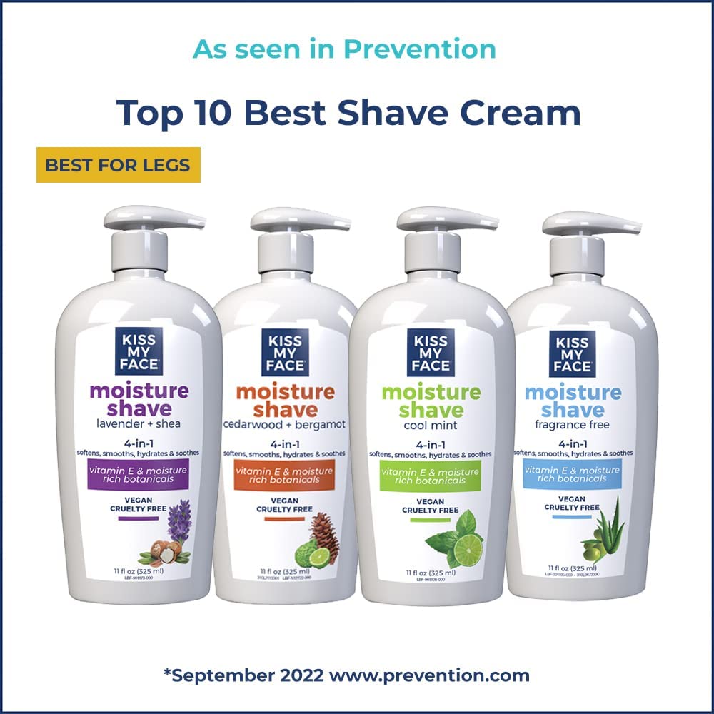 Moisture Shave Cream - Fragrance-Free 4-In-1 Pump, 11 Oz | Pack of 3