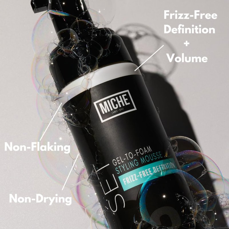 Miche Beauty Gel to Foam Mousse - Lightweight Styling Foam for All Hair Types | 7.5 fl oz, Long-Lasting Hold & Frizz Control