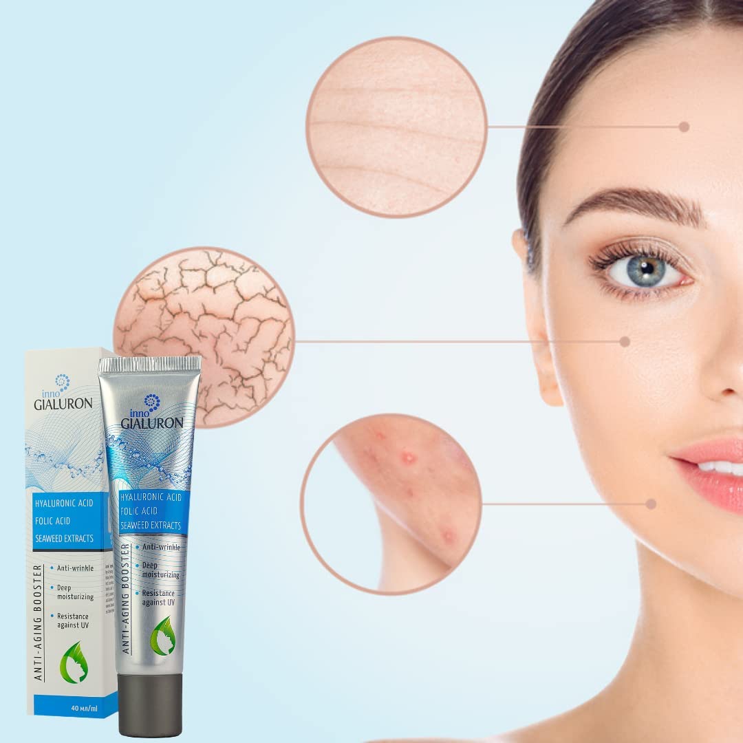1 Tube Gialuron Innogialuron Anti-Aging Booster Anti-Wrinkle Cream by Hendel Garden - 1.35 fl oz / 40ml