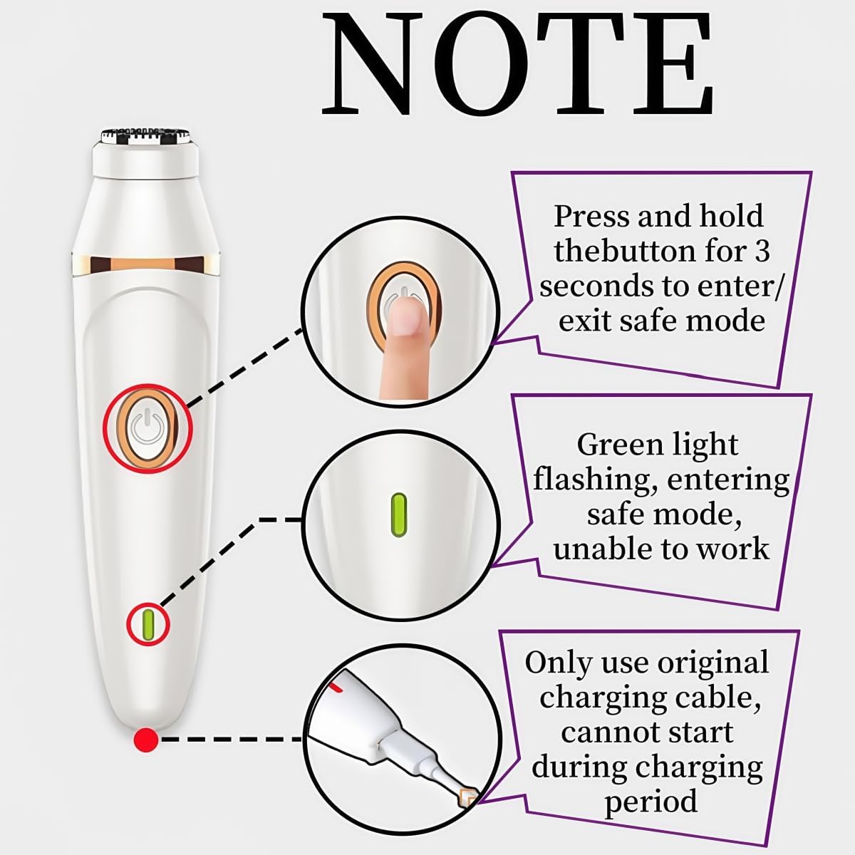 Pluxy Epilator Pro 3.0 - Women's Facial Hair Removal & 7-in-1 Body Shaver | Painless, Versatile Design