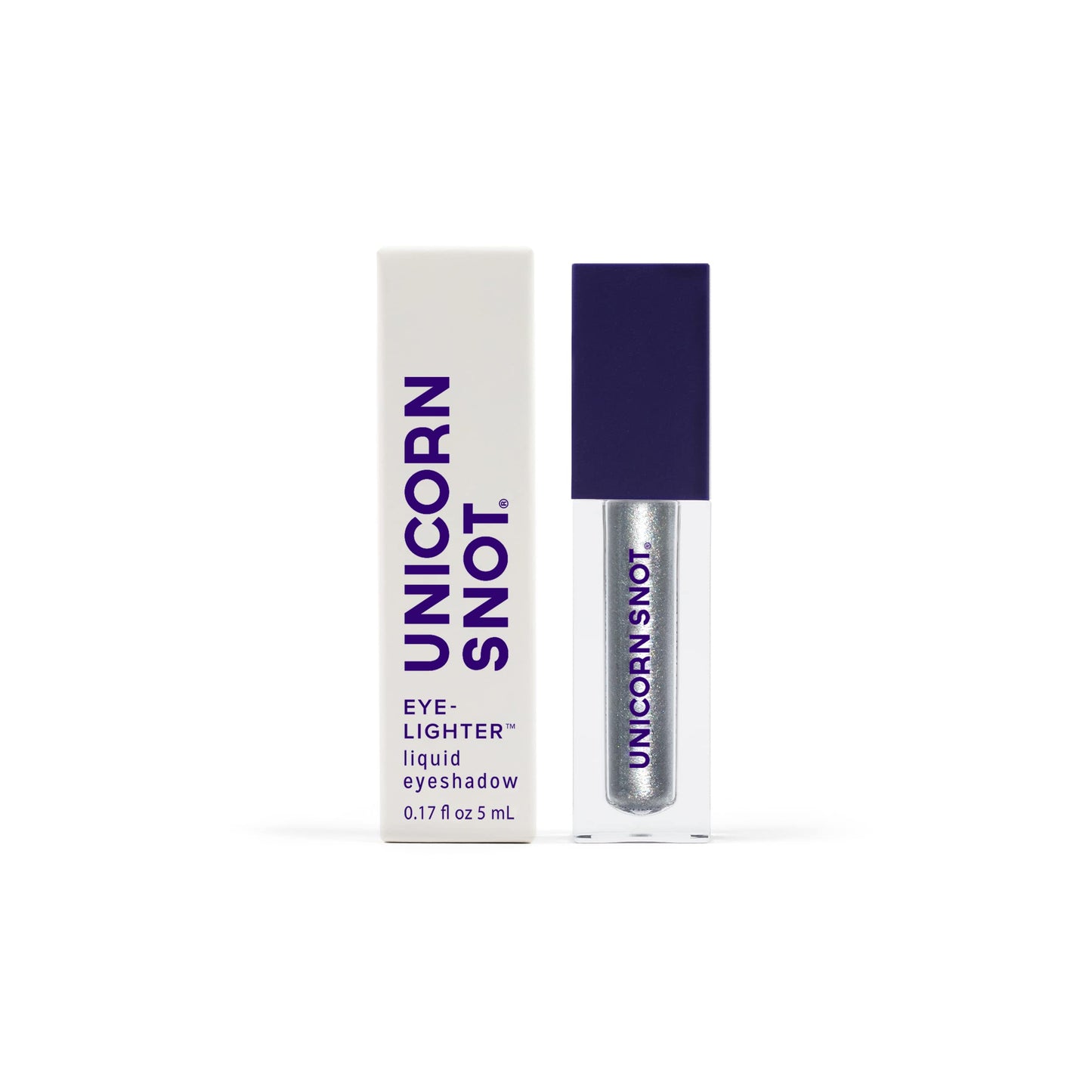 UNICORN SNOT Eyelighter: Liquid Eyeshadow | Makeup Buildable Glitter Eyeshadow | Metallic Eyes | Cruelty Free, 0.17oz/5mL (Bounce/Silver)