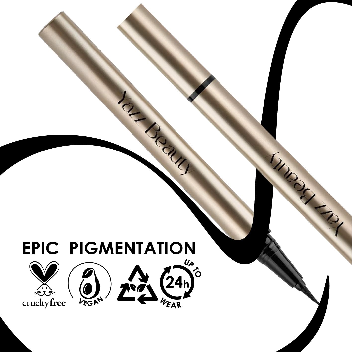 Smudge-Proof Liquid Eyeliner Pen - Long-Lasting Matte Black, Quick Dry, Precise Tip for Bold Eyes | All-Day Wear