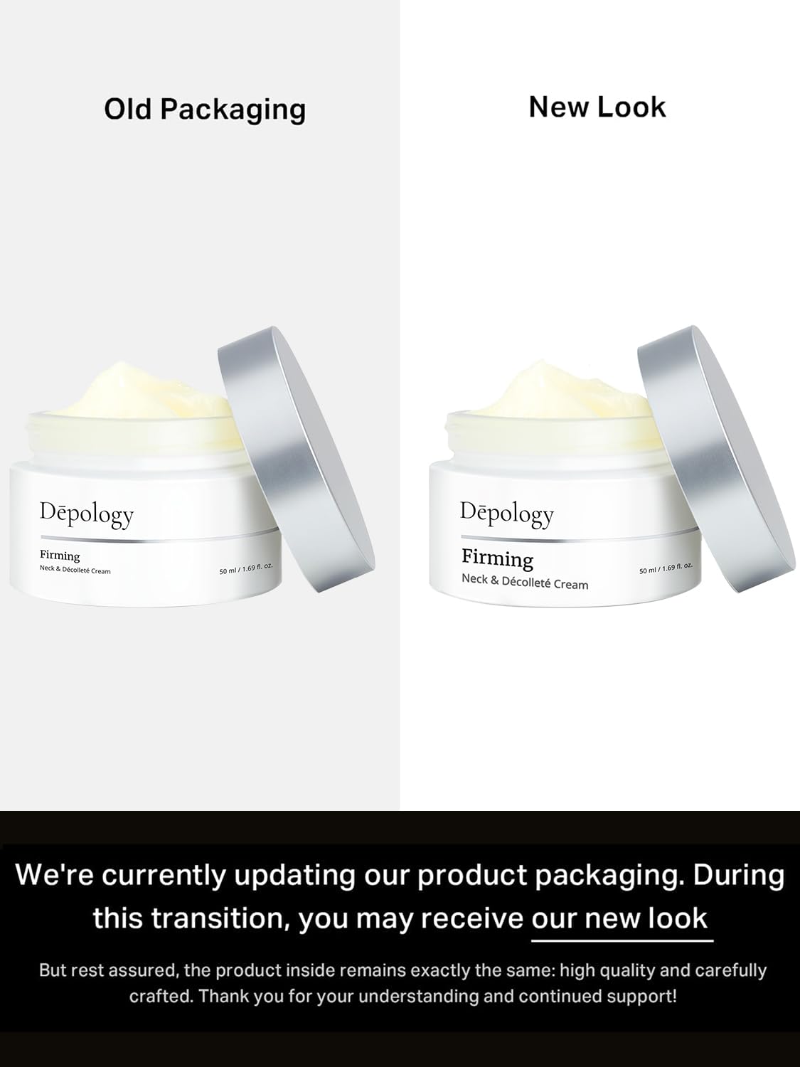 depology Firming Neck & Décolleté Cream, Anti-Aging Neck Cream for Tightening and Wrinkles with IDEALIFT™4%, Retinol, Collagen, Multi-HA Complex, Korean Skin Care Product 1.69 fl. oz