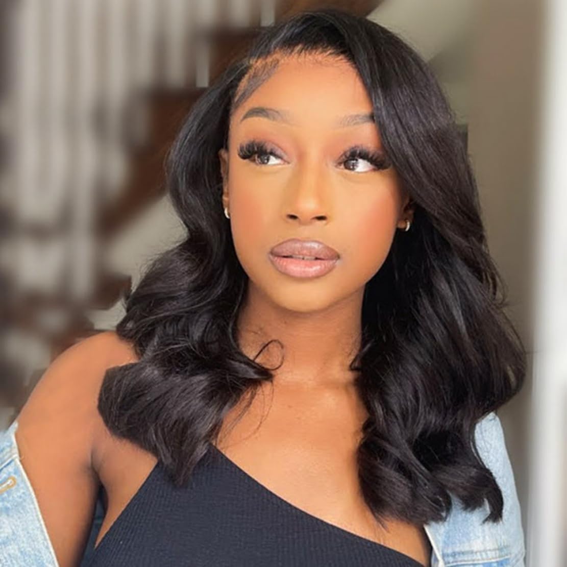 Wavy V Part Wig for Black Women - Glueless Heat-Resistant Synthetic Hair | 24 Inch, Soft Texture