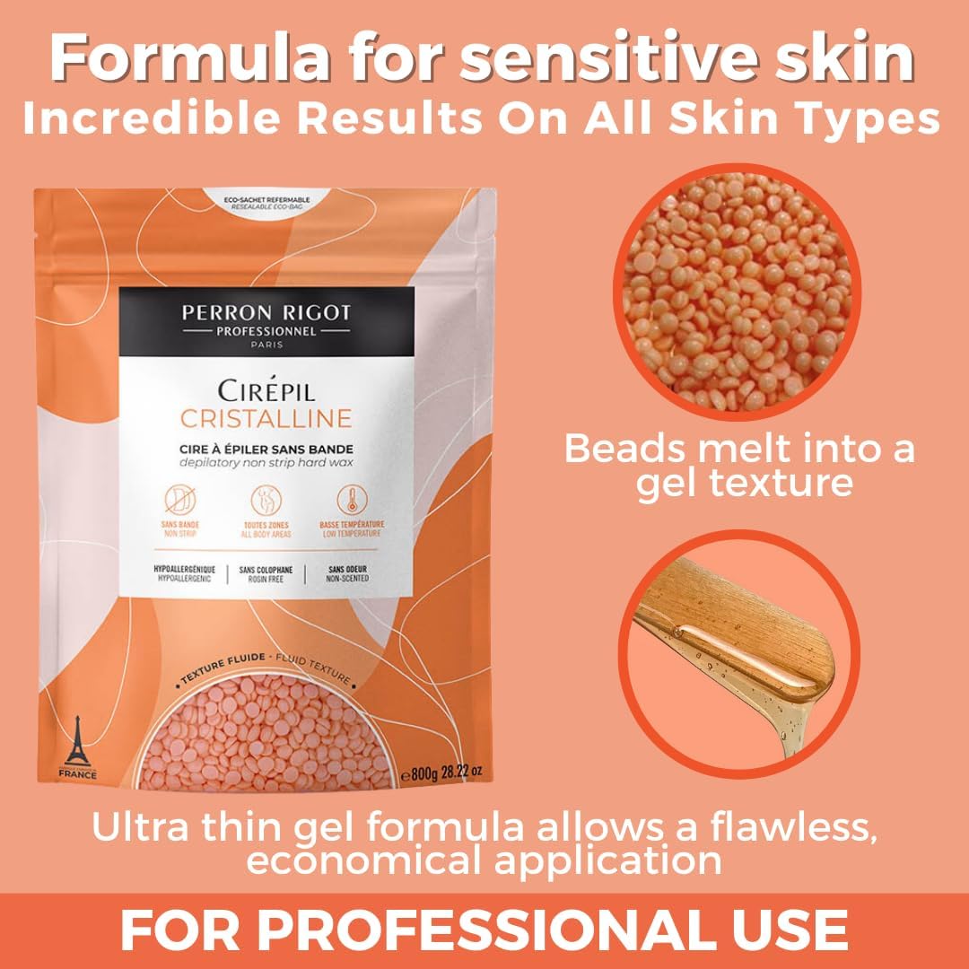 Cirepil CRISTALLINE Stripless Hard Wax Beads Bag 28.22oz / 800g