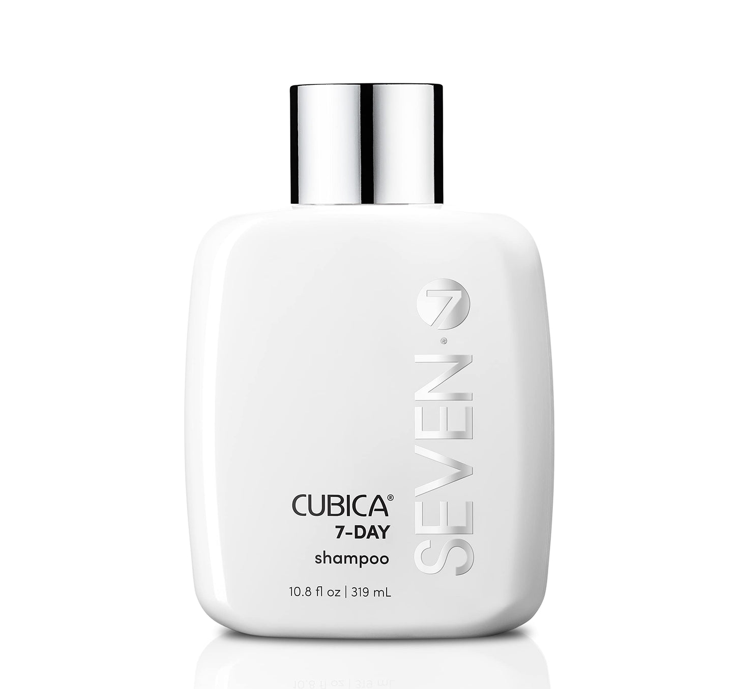 SEVEN Haircare Cubica 7-DAY Shampoo for Women, Men, All Hair Types, Add Shine and Moisture to Hair, Sulfate & Paraben Free, Cruelty Free with Biotin + Green Tea Extract, Made in USA, 10.8oz