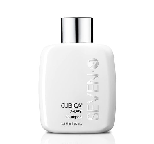 SEVEN Haircare Cubica 7-DAY Shampoo for Women, Men, All Hair Types, Add Shine and Moisture to Hair, Sulfate & Paraben Free, Cruelty Free with Biotin + Green Tea Extract, Made in USA, 10.8oz