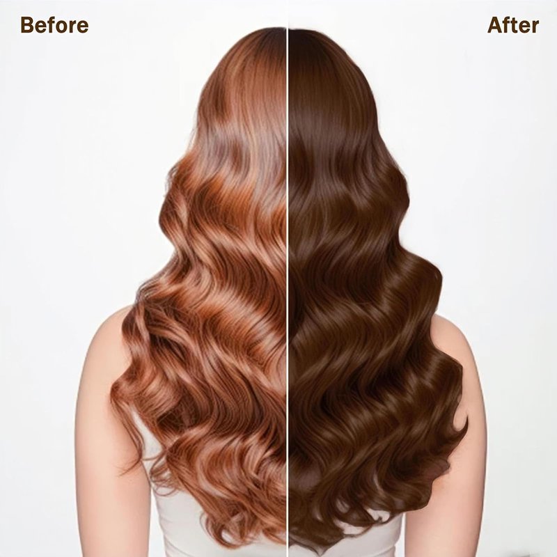 Dark Coffee Hair Dye Shampoo 3 in 1 for Gray Hair, Long-lasting & Natural Hair Color Shampoo, Herbal Ingredients Natural Shampoo Hair Dye Effect in Minutes, Gifts for Men Women 500ml