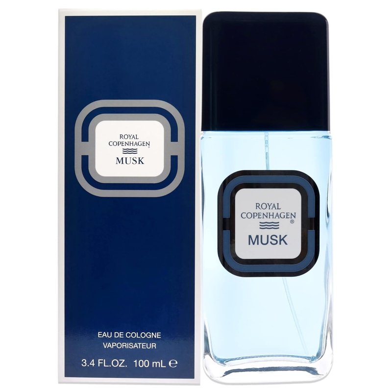 Royal Copenhagen Musk Eau de Cologne Spray for Men - 3.4 Ounce Fresh Fragrance