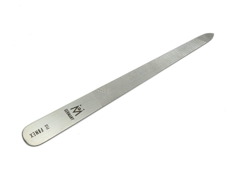 GERMANIKURE Original Triple Cut Metal Nail File, Double Sided FINOX Stainless Steel, Ethically Made in Solingen Germany