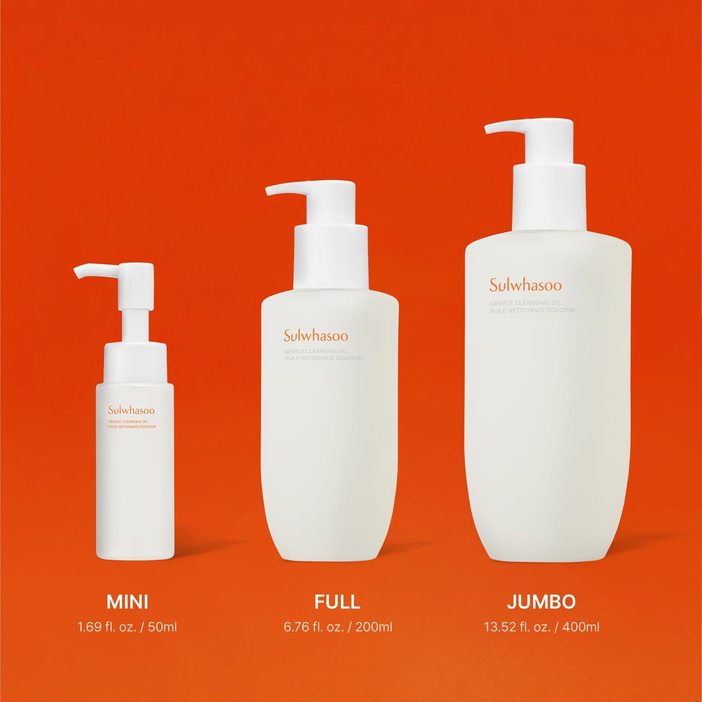 Sulwhasoo Gentle Cleansing Oil Jumbo –Daily Oil Cleanser w/Korean Herbal Ingredients for Face | Removes Waterproof Makeup & SPF, Softens & Nourishes Skin | Hydrating Double Cleansing, Korean Skincare
