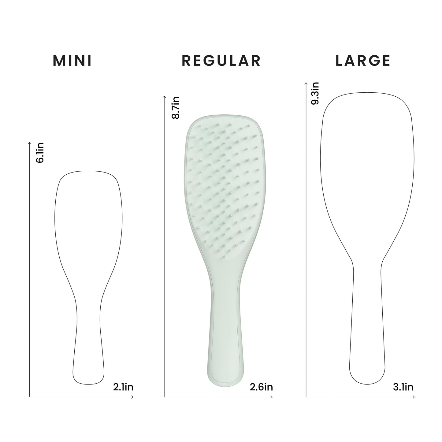 Tangle Teezer Extra Gentle Detangler Hair Brush, with Fewer Bristles for Gentle & Effective Detangling to Minimize Hair Loss & Breakage, Eucalyptus Green