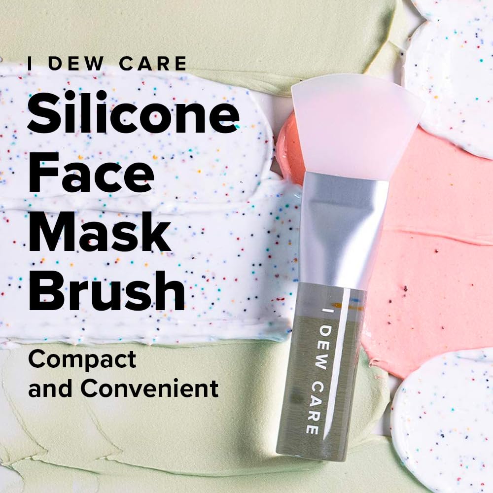 I DEW CARE Mini Scoops Wash Off Face Mask Skin Care Trio + Soft Silicone Face Mask Brush Bundle