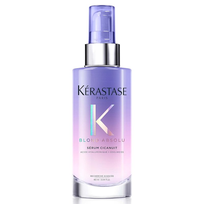 Kerastase Blond Absolu Cicanuit Serum - Overnight Hydrating Serum for Color-Treated Hair with Hyaluronic Acid & Edelweiss | 3.4 oz