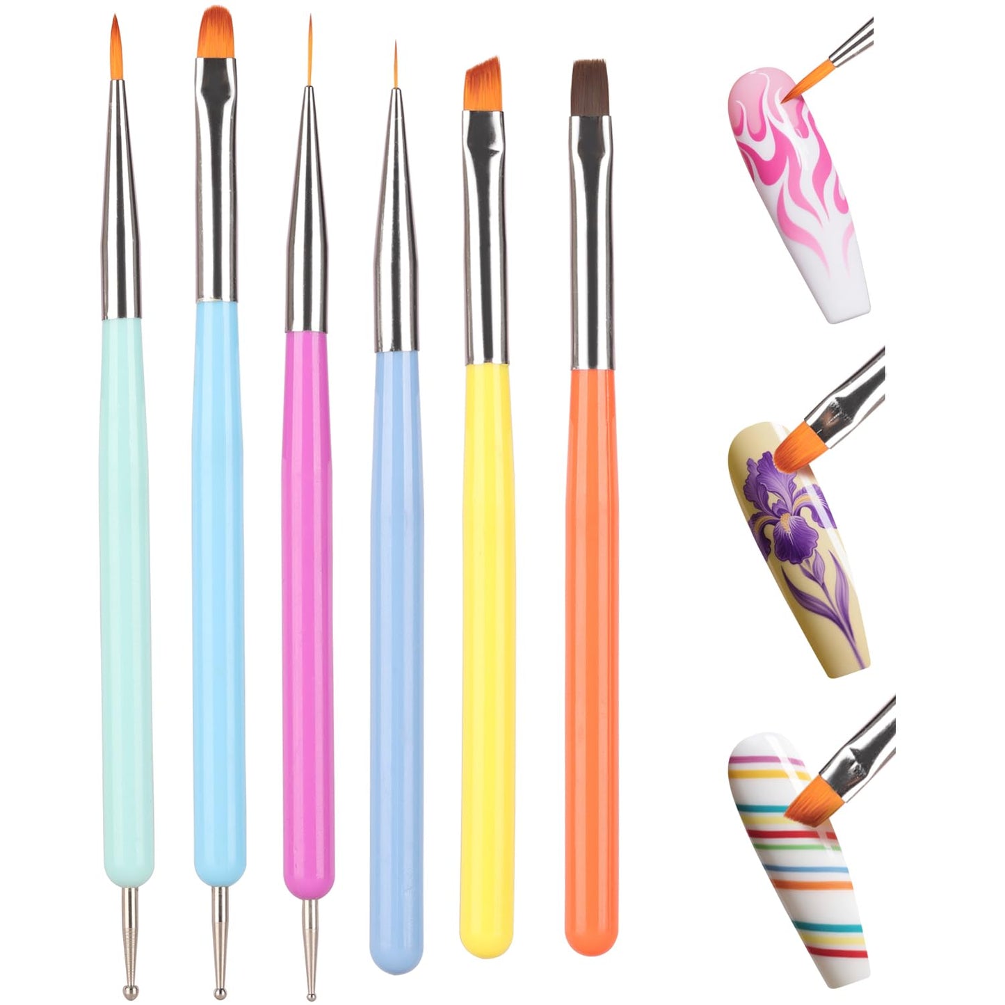 Ombre Nail Gel Set - 9 Colors Sponge Pat Paint for Floral Nail Art, No Wipe, UV/LED Curing