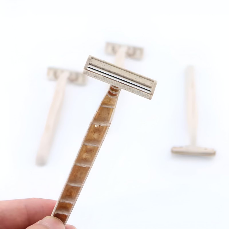 Disposable Razors Bulk for Men & Women – Twin Blade Unisex Shavers – Eco-Friendly, Biodegradable, Non-Toxic, Made from Recycled Wheat Straw (Pack of 2) (100)