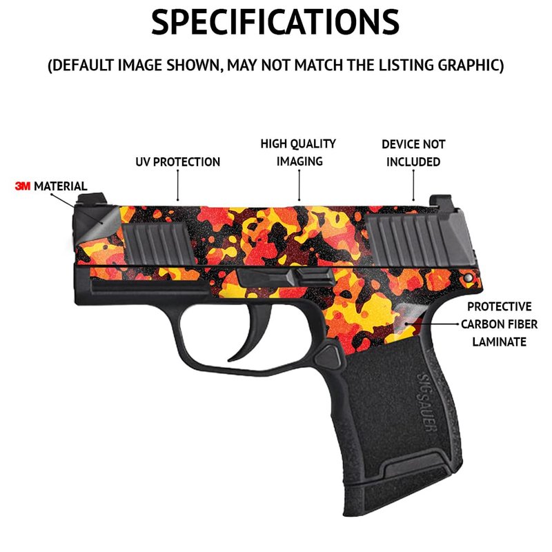 MightySkins Glossy Glitter Skin Compatible with Ruger LCP 380 - Eyes and Teeth | Protective Durable High-Gloss Glitter Finish | Easy to Apply, Remove, and Change Styles | Made in The USA