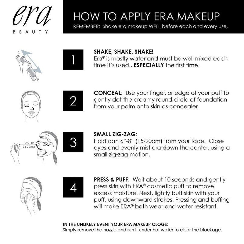 ERA Beauty Glaze Spray Makeup - 24 Karat Shimmer Finish for Professional Airbrush | 1.5 Ounce