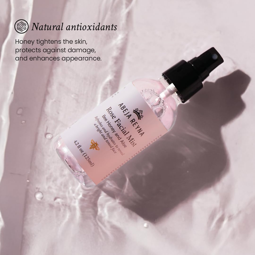 ABEJA REYNA Rose Facial Mist with Organic Honey & Aloe Vera 125ml.