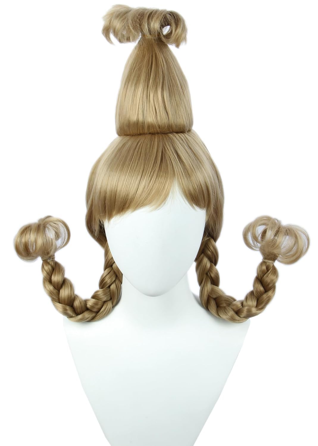 My Costume Wigs Cindy Lou Who (Blonde) Whoville Grinch Dr Suess One Size Fits All Halloween Christmas Dress Up Durable Braids