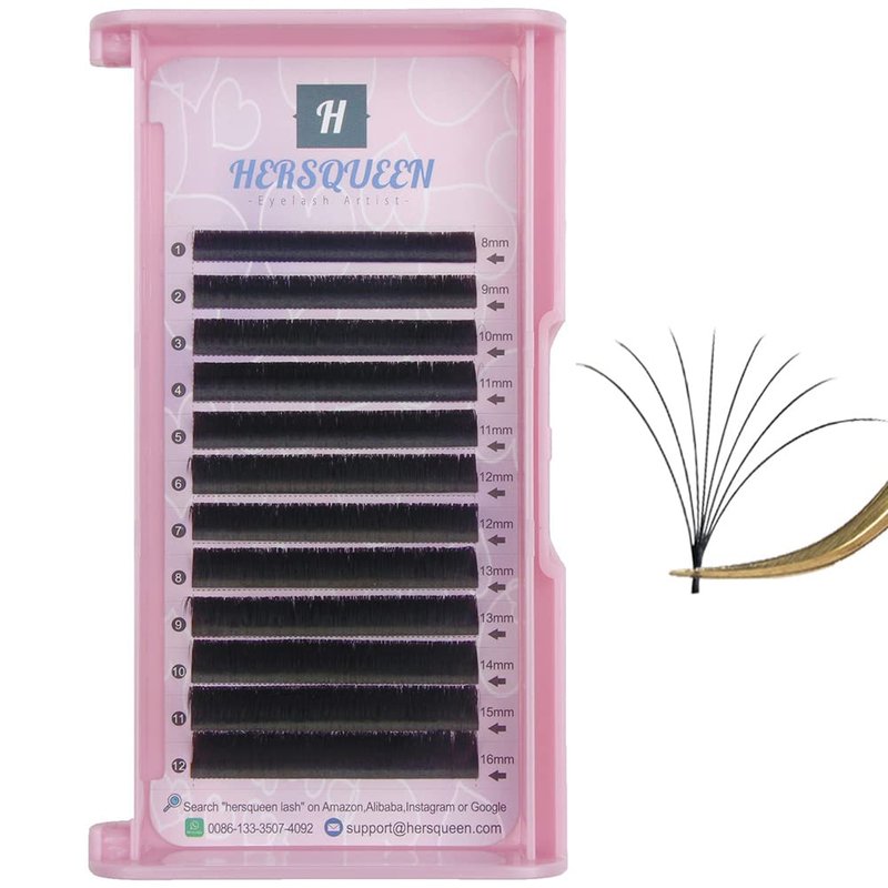 Easy Fan Volume Lashes - C Curl Faux Mink Eyelash Extensions | Rapid Fanning, 11mm, .03/.05/.07/.10 Thickness