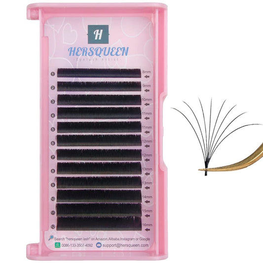 Easy Fan Volume Lashes .03 .05 .07 .10 C D Curl Fast Fanning Faux Mink Eyelash Extensions Rapid Fan Mega Volume Russian Self Fanning Automatic Blooming Lashes Salon Use D 0.07 20mm