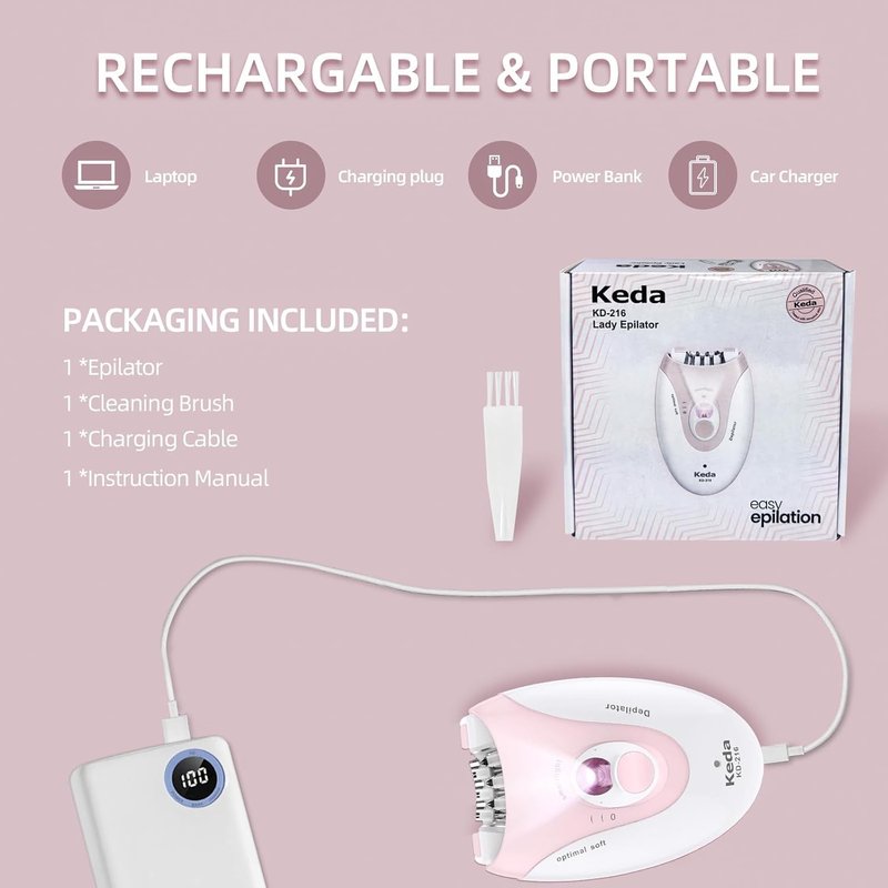 Epilators for Women Face with 2 Speeds Glabrouse Skin Epilator Face Trimmer Device Pluxy Hair Removal for Face Epilator Face Bikini Arm Legs Armpits