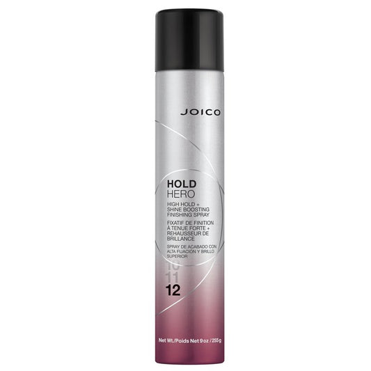 Joico Hold Hero High Hold + Shine Boosting Finishing Spray | For All Hair Types| Protect Against Heat & Humidity | Wind Resistant Up to 25 MPH | Boost Shine | 7-Day Hold | 9 Oz