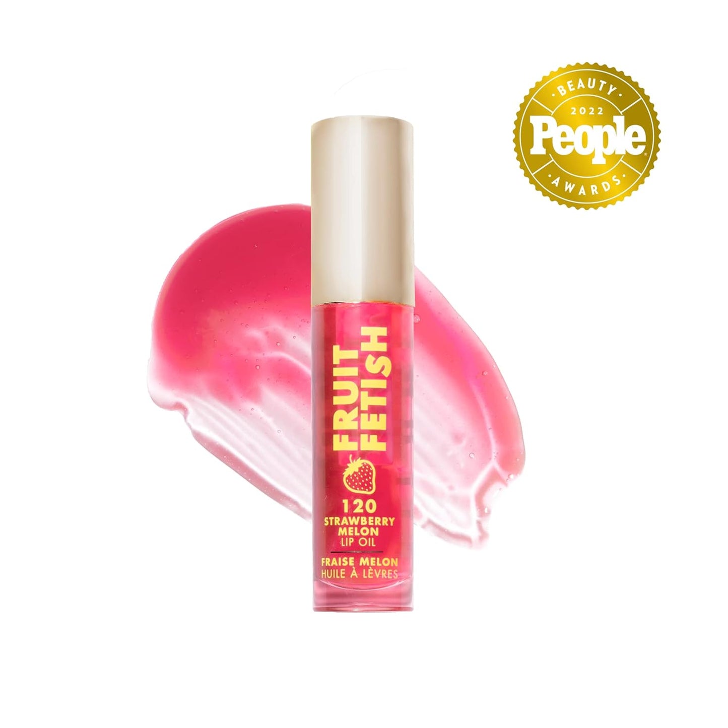 Milani Fruit Fetish Lip Oil - Tinted Hydrating Lip Gloss with Vitamin E | Strawberry Melon, 0.14 oz