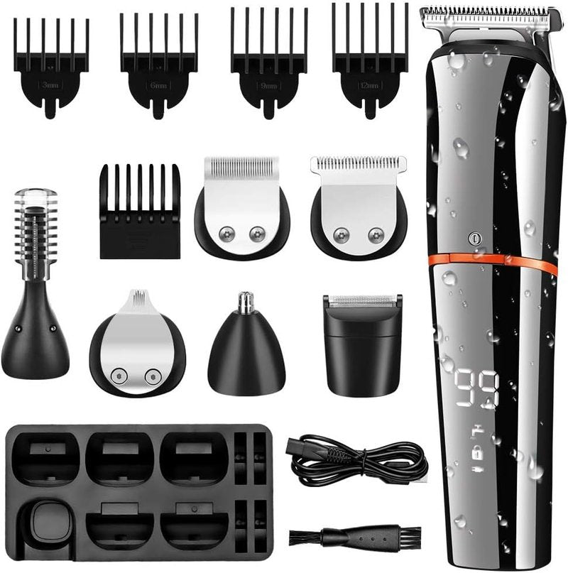SURKER Beard Trimmer - 6-in-1 Cordless Precision Grooming Kit for Men | Waterproof & USB Rechargeable