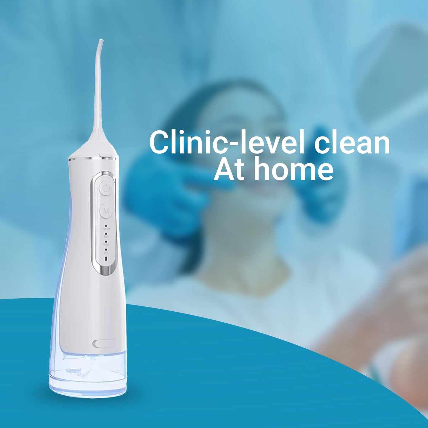 AURAVO Portable Cordless Water Flosser – 320ml Oral Irrigator for Teeth Cleaning | USB Rechargeable, IPX7 Waterproof, 1400–1800 Pulses/Min | Travel-Friendly Dental Floss Device for Braces & Gums