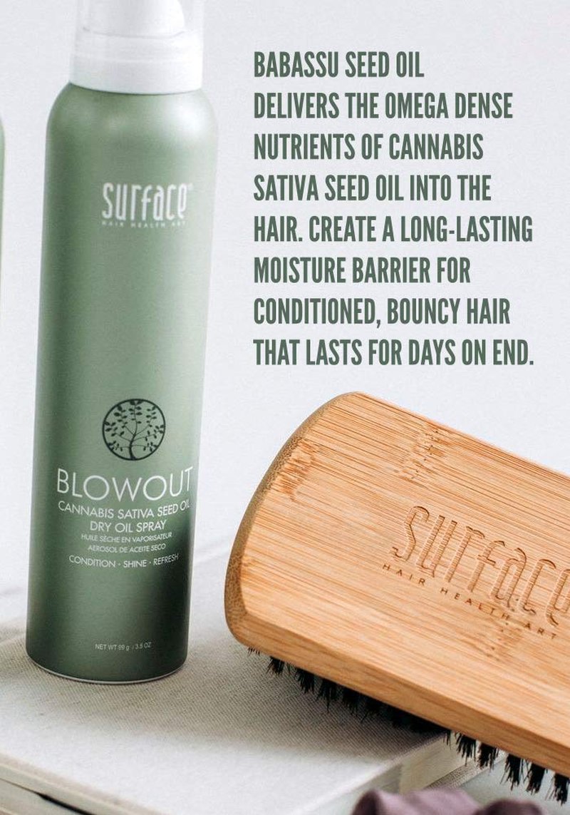 Blowout Dry Oil Spray - Organic Heat-Resistant Formula with Babassu Oil | Lightweight Conditioning - 3.5 fl oz