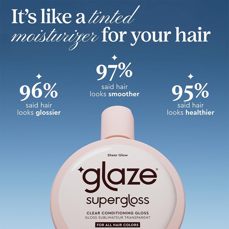 Glaze Supergloss Color Conditioning Gloss – Hydrating Semi-Permanent Color Hair Gloss & Shine Boost – Color Depositing Mask - Cruelty-Free – 6.4 Fl Oz - Brilliant Bronde - Dark Blonde to Light Brown