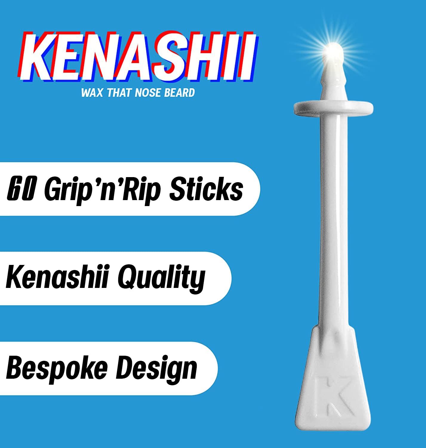 Kenashii Super BUNDLE Nose & Ear Hair Removal Kit | 100 g Wax, 84 Applicators | No Microwave Needed | Nasal Waxing For Men and Women | 12 Balm Wipes, Mustache Guards, Storage Bag