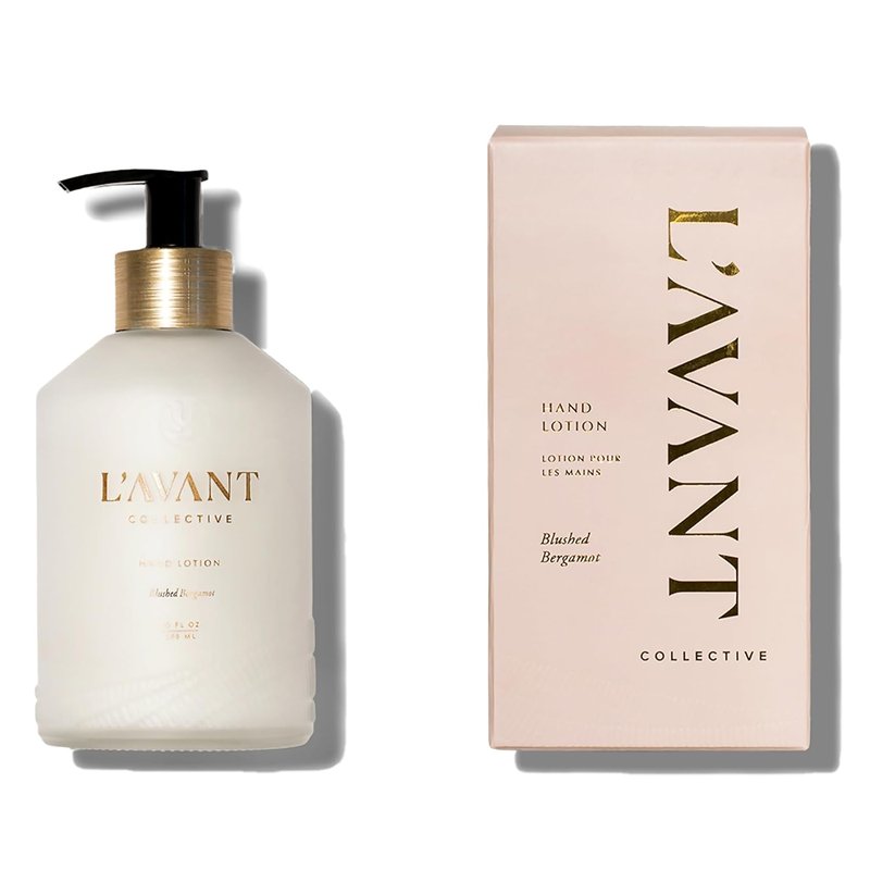L'AVANT Collective Hand Lotion - Moisturizing Plant-Based Cream in Refillable Glass Bottle | 10 Fl Oz, Blushed Bergamot