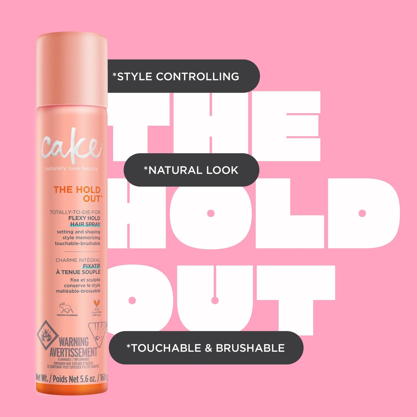 Cake Beauty av2023-Cake Beauty-hold out flexible vegan hairspray with vitamin e lightweight hairspray for volume hold anti frizz sulfate free cruelty free-9f9f9b2d