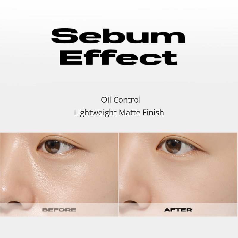 ABOUT TONE Powder Pact - Pressed Powder Compact with Mirror and Puff Makeup Fixing Setting Natural Blur Semi-Matte Finish Transparent Face Tone-Up Oil & Sebum Control Vegan (SEBUM CUT POWDER PACT)