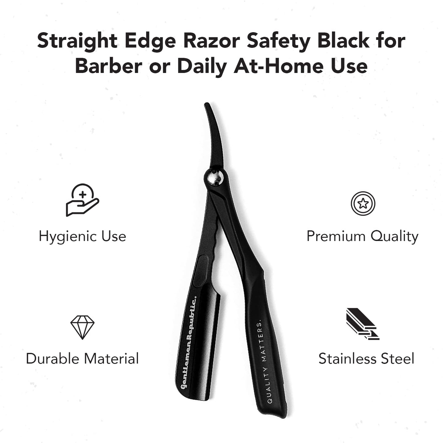 Gentlemen Republic Straight Edge Razor Holder - Black Safety Holder