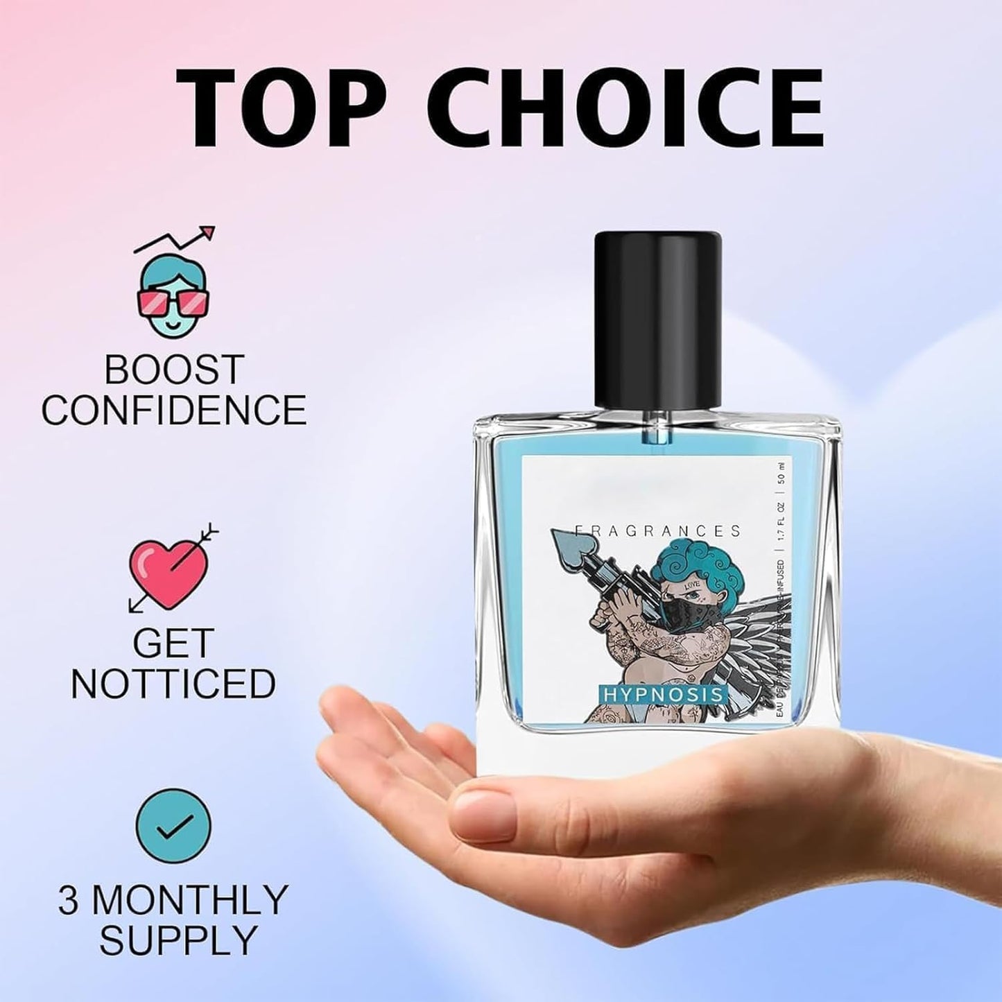 GEBUTP Hypnosis 2.0 Cologne for Men (Enhance Attraction Pheromone-Infused Long Lasting), Natural Herbal Formula-Scent, Men's Fragrances| EDP Perfume Spray