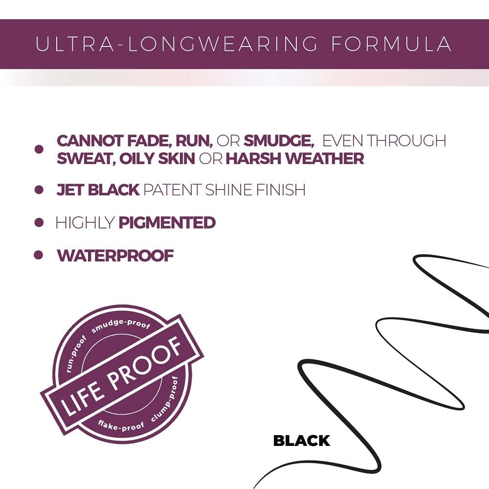 blinc Micropoint Liquid Eyeliner Pen, Fine Felt Tip, Waterproof, Black