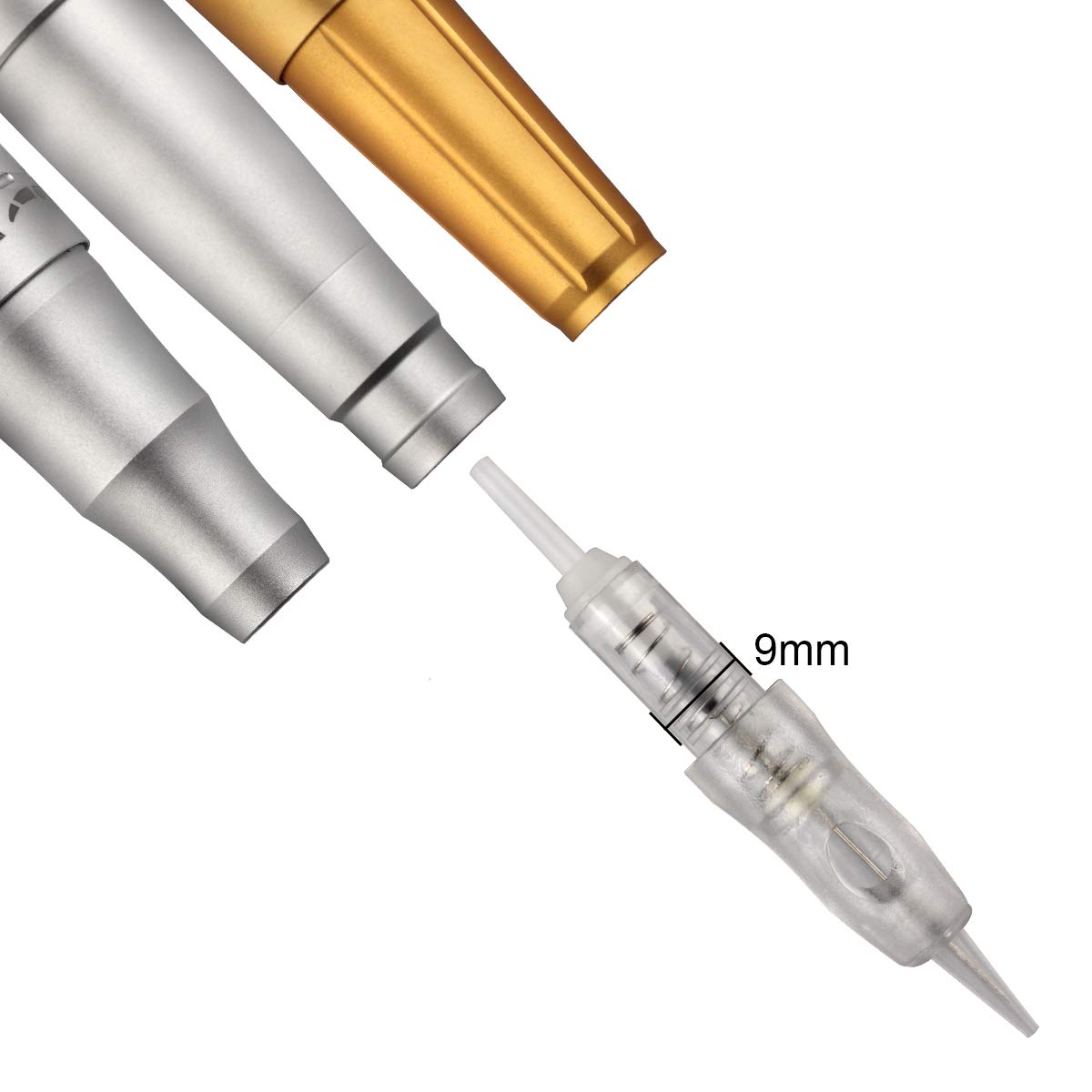 50pcs Guapa 9mm Spiral Cartridge Needles Disposable Tattoo Needles Stainless Steel Sterilized Cartridges Needles for Tattoo Machine Eyebrows Eyeliner Lip Permanent Makeup Machine (0.25mm 1P)