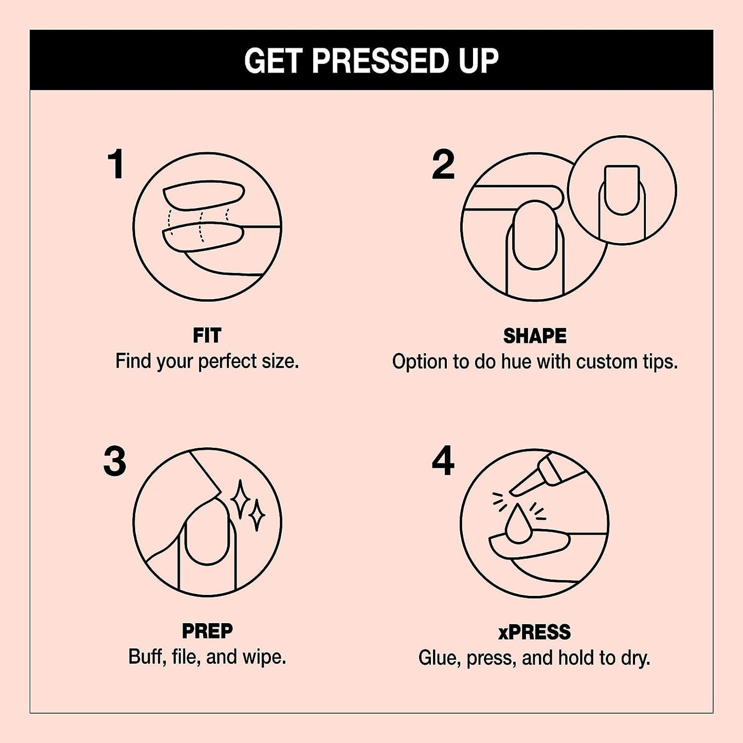 Bundle of OPI xPress/On Press On Nails, With Nail Glue, Long Neutral Coffin Shape Nails, Bubble Bath + OPI Nail Envy, Nail Strengthening Treatment, Stronger Nails in 1 Week, Vegan Formula, 0.5 fl oz