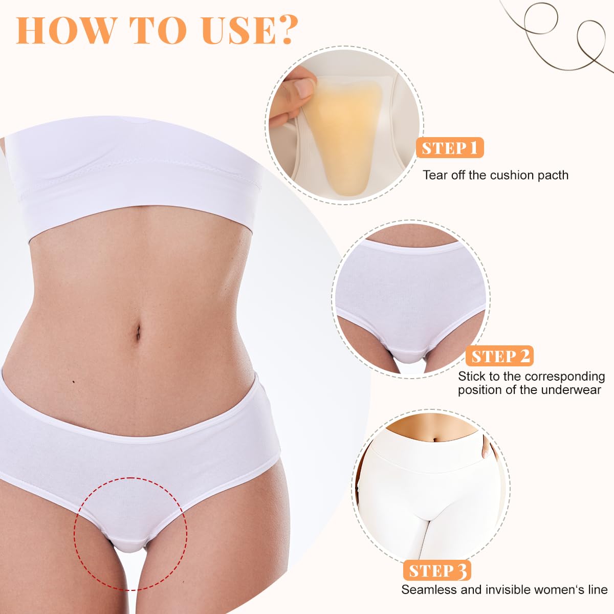 Silicone Concealer Pad for Women, Seamless Smooth Cover, Premium Skin-Safe Silicone Hiders, Reusable Discreet Insert for Leggings, Yoga Pants, Swimwear, 4-Pack Variety