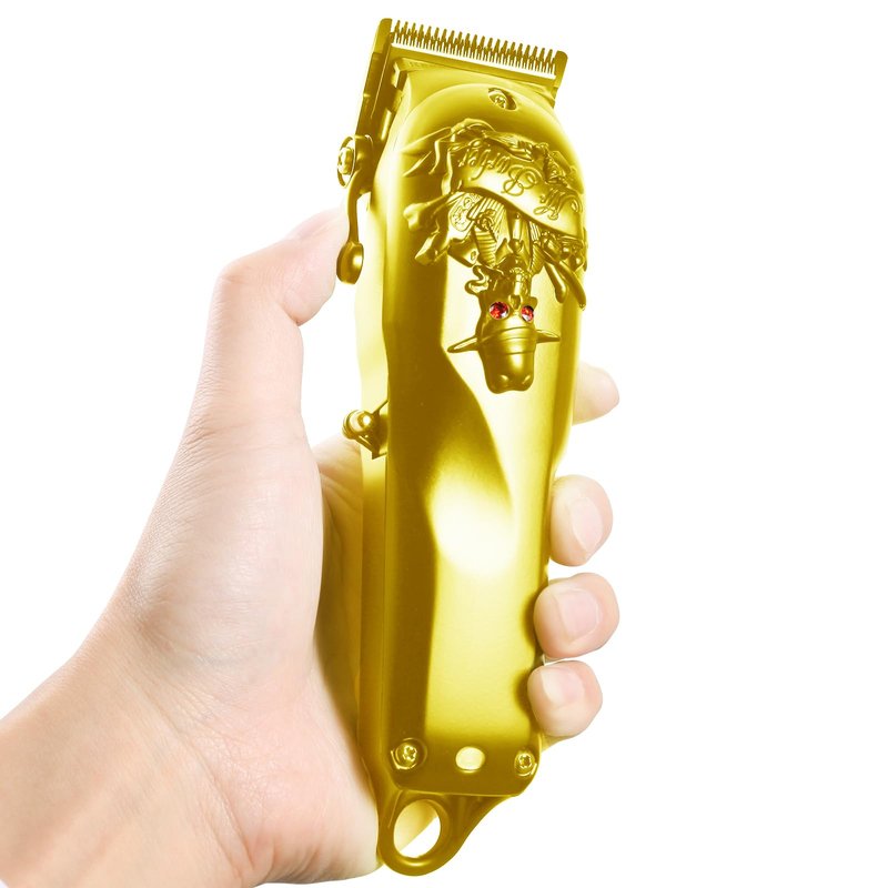 Anrom Hair Clippers for Men Professional - Cordless & Corded Barber Clipper for Home Hair Cutting Grooming Set, Rechargeable Mens Hair Clipper & Trimmer (Gold)