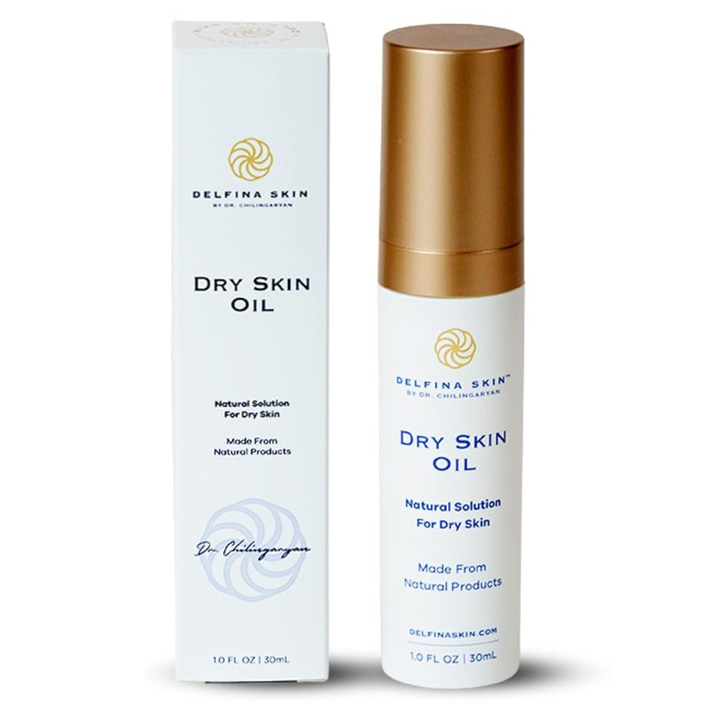 Delfina Dry Skin Oil - Eczema & Psoriasis Relief | Fast Absorbing Treatment for Extremely Dry Skin | Safe for All Ages