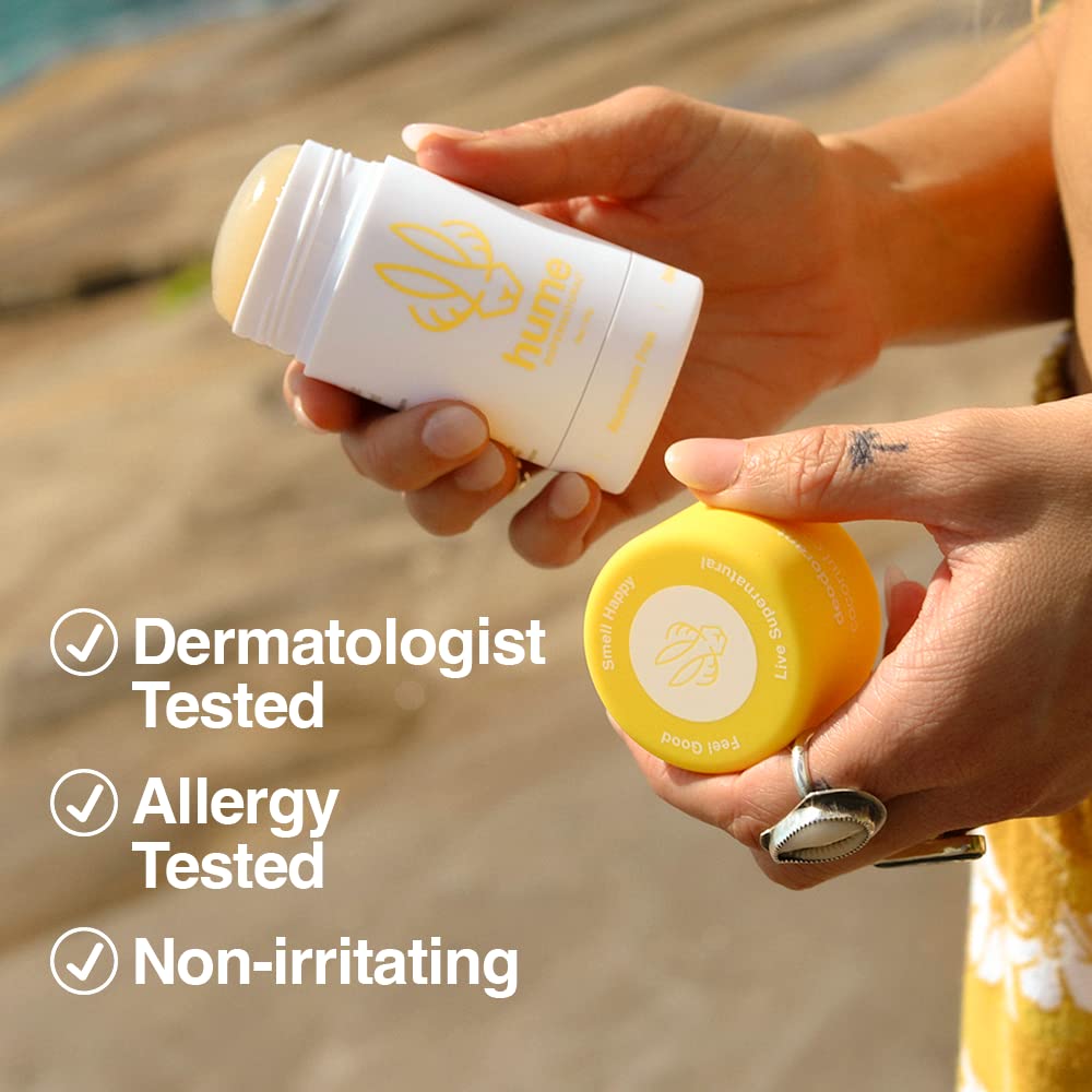 Hume Aluminum-Free Deodorant for Sensitive Skin | Probiotic, Plant-Based, Coconut Coast 2-Pack